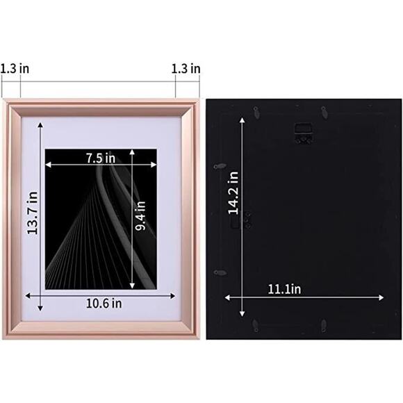 Amazon.com - SESEAT 11x14 Picture Frame Pack of 4,Display  11X14 Picture Frames High Definition Glass Set of 4 Brown with Shatter Resistant